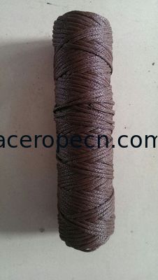3 mm de tejido de polietileno trenzado de color marrón chocolate 270m/kg-130kgf